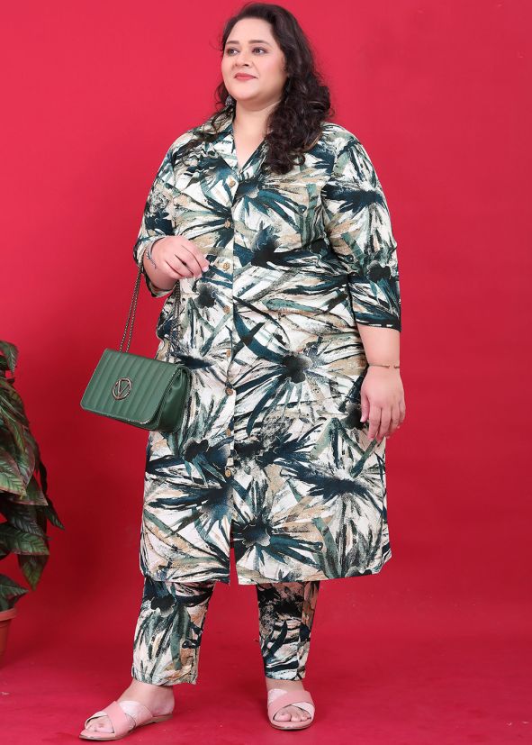 Blue Digital Printed Kurta Set