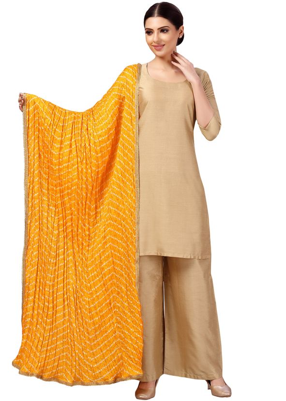 Yellow Color Art Silk Printed Dupatta 