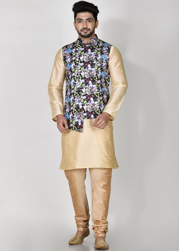 Multi-Colored Digital Printed Nehru Jacket