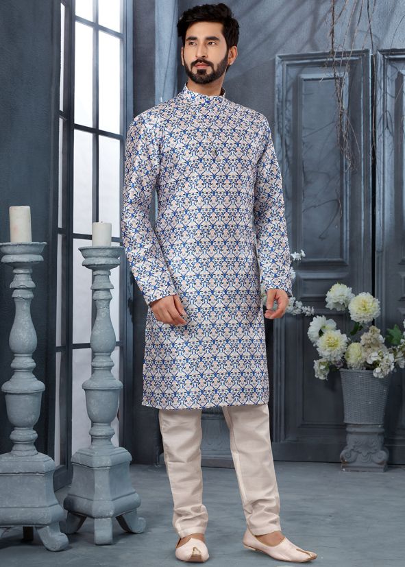 Digital Printed Multicolored Kurta Pajama