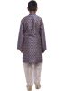 Purple Woven Kids Kurta Churidar Set