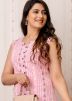 Pink Printed Kurti In Cotton
