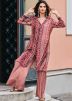 Peach Digital Printed Cotton Silk Co-Ord Set