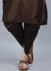 Brown Kurta Dhoti In Dupion Silk
