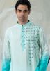 Shaded Blue Embroidered Kurta With Pajama