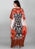 Multicolor Printed Kaftan In Crape
