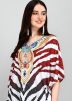 Multicolor Printed Kaftan In Crape