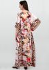 Multicolor Printed Kaftan In Crape