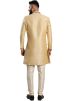 Cream Woven Mens Indo Western Sherwani