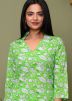 Green Printed Readymade Cotton Co-Ord Set