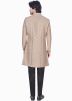 Beige Mens Woven Indo Western Sherwani