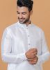 Readymade White Mens Kurta With Dhoti