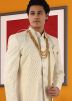 Cream Embroidered Indo Western Sherwani & Jacket