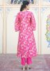 Hot Pink Digital Printed Readymade Kurta & Pant 