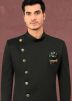 Readymade Black Plain Bandhgala Jodhpuri Suit