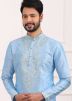 Blue Embroidered Kurta Pajama