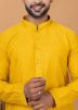 Yellow Sequins Embroidered Kurta Pajama