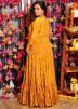 Yellow Printed Readymade Jacket Style Co-Ord Set