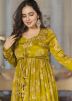 Green Readymade Printed Co- Ord Set In Jacket Style
