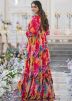 Multicolor Readymade Jacket Style Co- Ord Set In Print