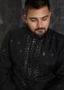 Black Thread Embroidered Kurta Churidaar Set