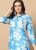 Readymade Blue Co-Ord Set In Floral Print