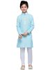 Readymade Sky Blue Kids Kurta Pajama in Cotton