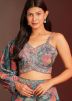 Readymade Grey Digital Printed Top Bottom Set