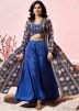 Blue Top & Bottom In Digital Print