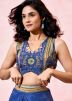 Blue Top & Bottom In Digital Print
