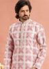 Pink Digital printed Mens Kurta Pajama