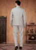 Readymade Mens Rayon Bandhgala Jodhpuri Suit In Grey