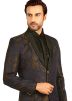 Blue Woven Tuxedo Suit