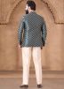 Readymade Jacquard Men Bandhgala Jodhpuri Suit In Green