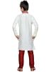 Readymade Off White Art Silk Kids Kurta Pajama