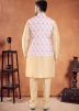 Golden Readymade Mens Nehru Jacket With Kurta Pajama