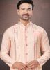 Pink Kurta Pajama With Embellished Nehru Jacket