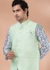 Multicolored Printed Kurta Pajama & Nehru Jacket