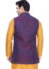 Readymade Men Blue Woven Long Jacket