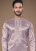 Purple Sequins Embroidered Kurta Pajama