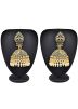 Oxidized Gold Beads Studded Jhumkas