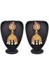 Golden Pink Stone Studded Indian Jhumka Online Shopping