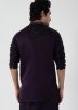 Purple Readymade Men Nehru Jacket Pajama In Embroidery