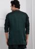 Green Readymade Men Linen Nehru Jacket In Linen