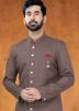 Brown Men Indo Western Sherwani Set