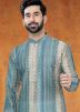 Multicolor Printed Kurta Pajama In Jacquard