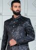 Black Bandhgala Jodhpuri Suit In Woven Work