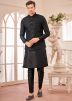 Black Kurta Pajama With Embellished Nehru Jacket