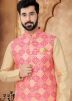Golden Kurta Set With Nehru Jacket