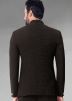 Black Woven Men Asymmetric Bandhgala Jodhpuri Suit